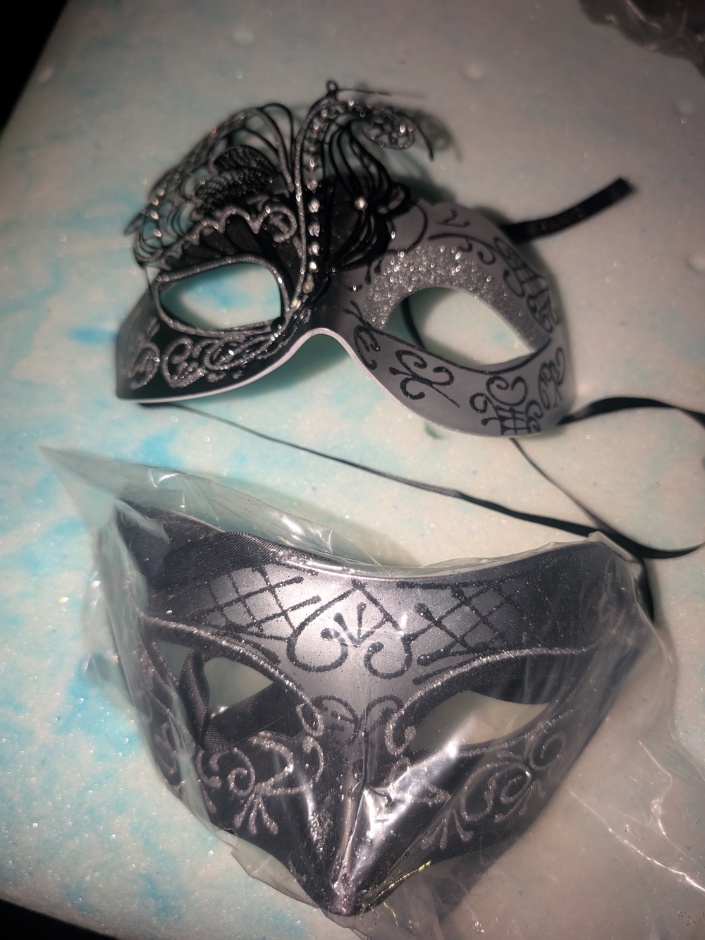 Silver and Black Masquerade Masks